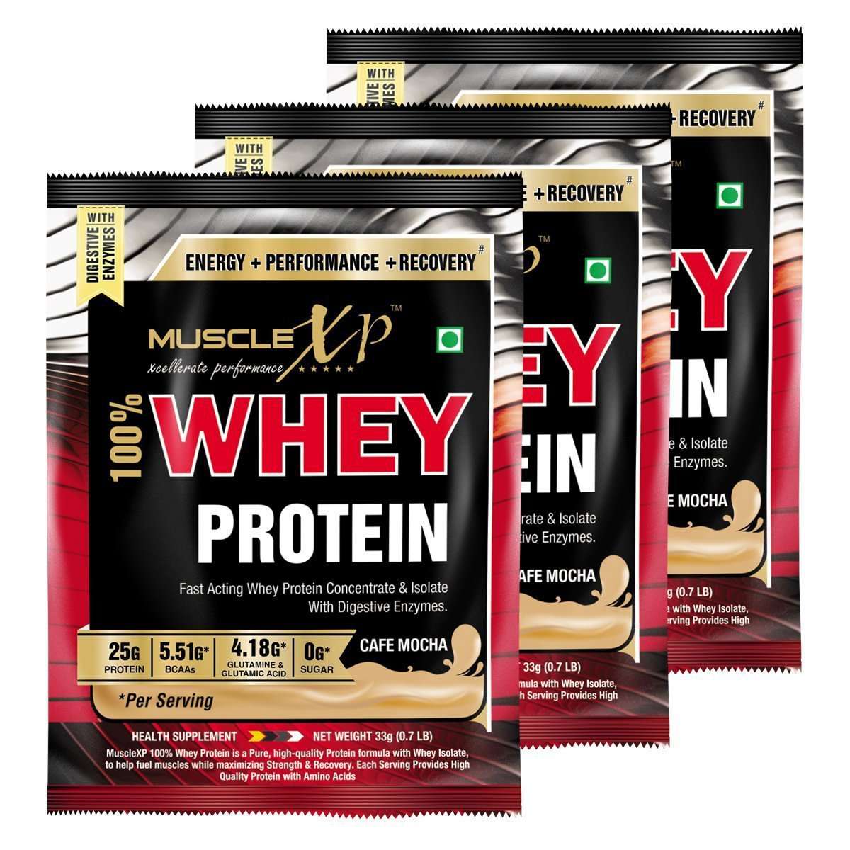 MuscleXP 100% Whey Protein - 2Kg (4.4 lbs), Double Rich Chocolate - The New Whey Standards